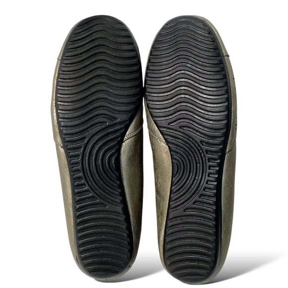 Easy Street Ballet Flats Womens Size 10M Pewter Vegan Leather Cut-Out Slip On - Picture 9 of 9